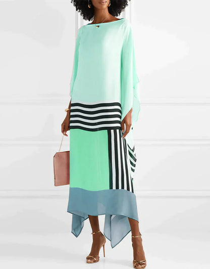 Iria | Elegant Caftan with Geometric Print