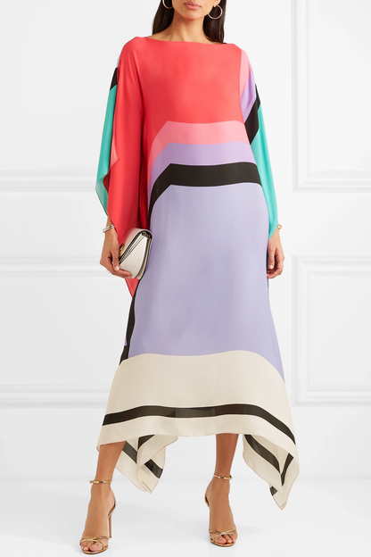 Iria | Elegant Caftan with Geometric Print