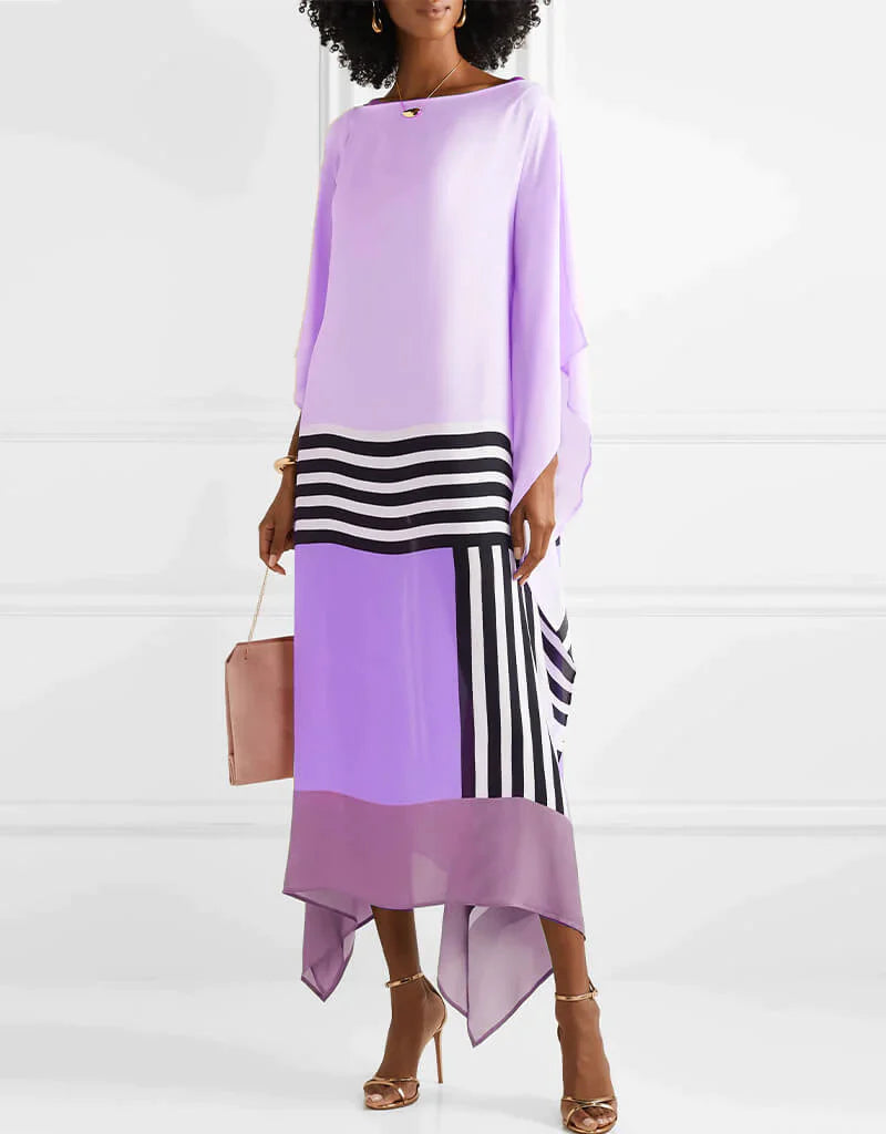 Iria | Elegant Caftan with Geometric Print