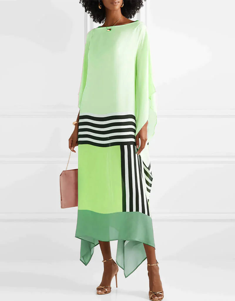 Iria | Elegant Caftan with Geometric Print