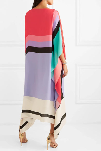 Iria | Elegant Caftan with Geometric Print