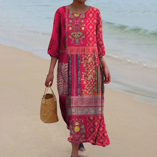Marlene - Los gesneden boho maxi jurk