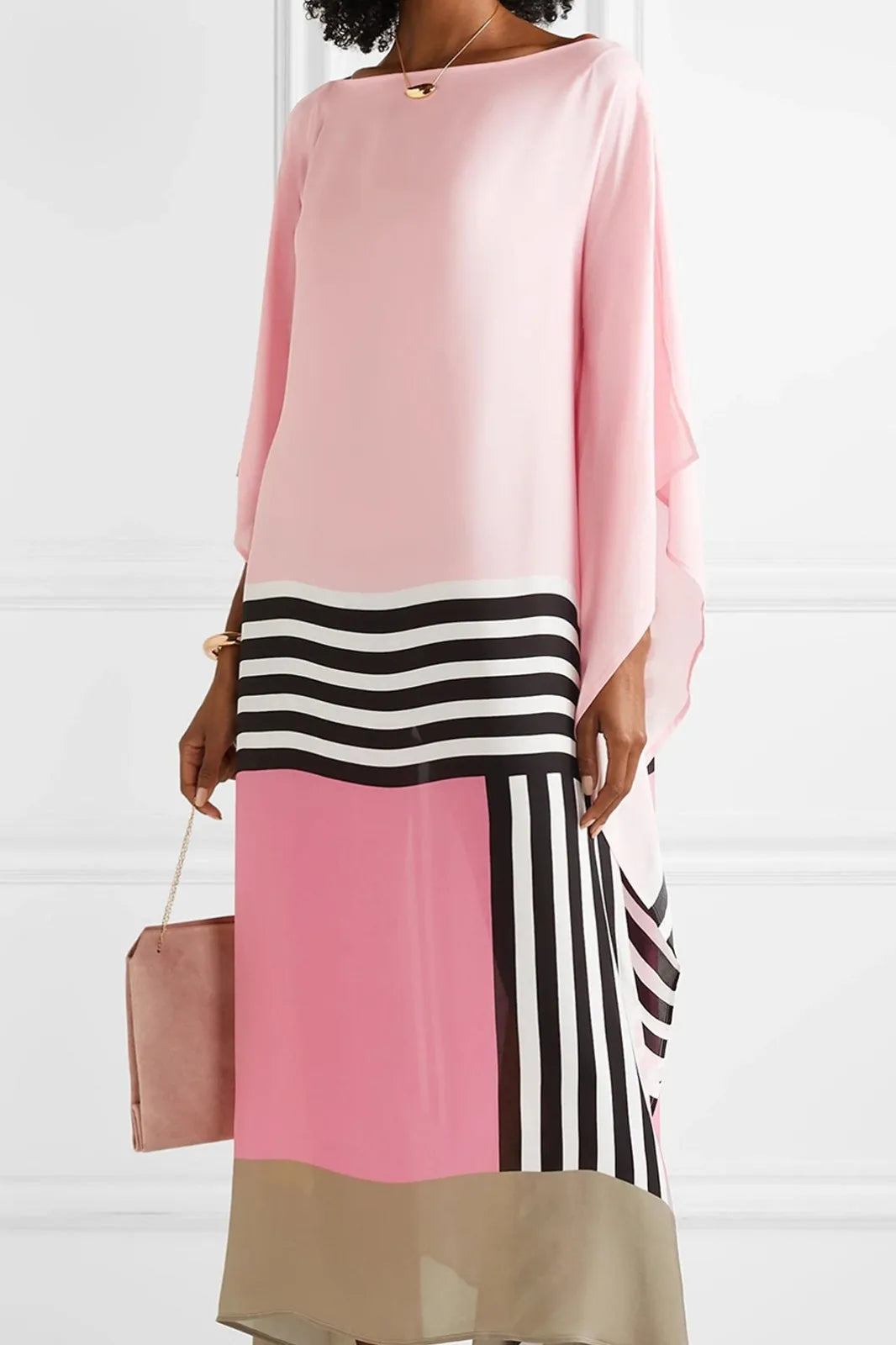 Iria | Elegant Caftan with Geometric Print
