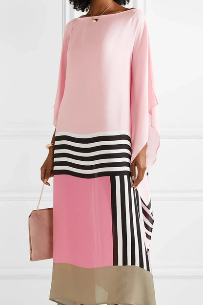 Iria | Elegant Caftan with Geometric Print