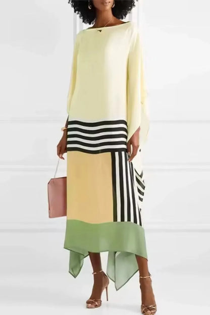 Iria | Elegant Caftan with Geometric Print